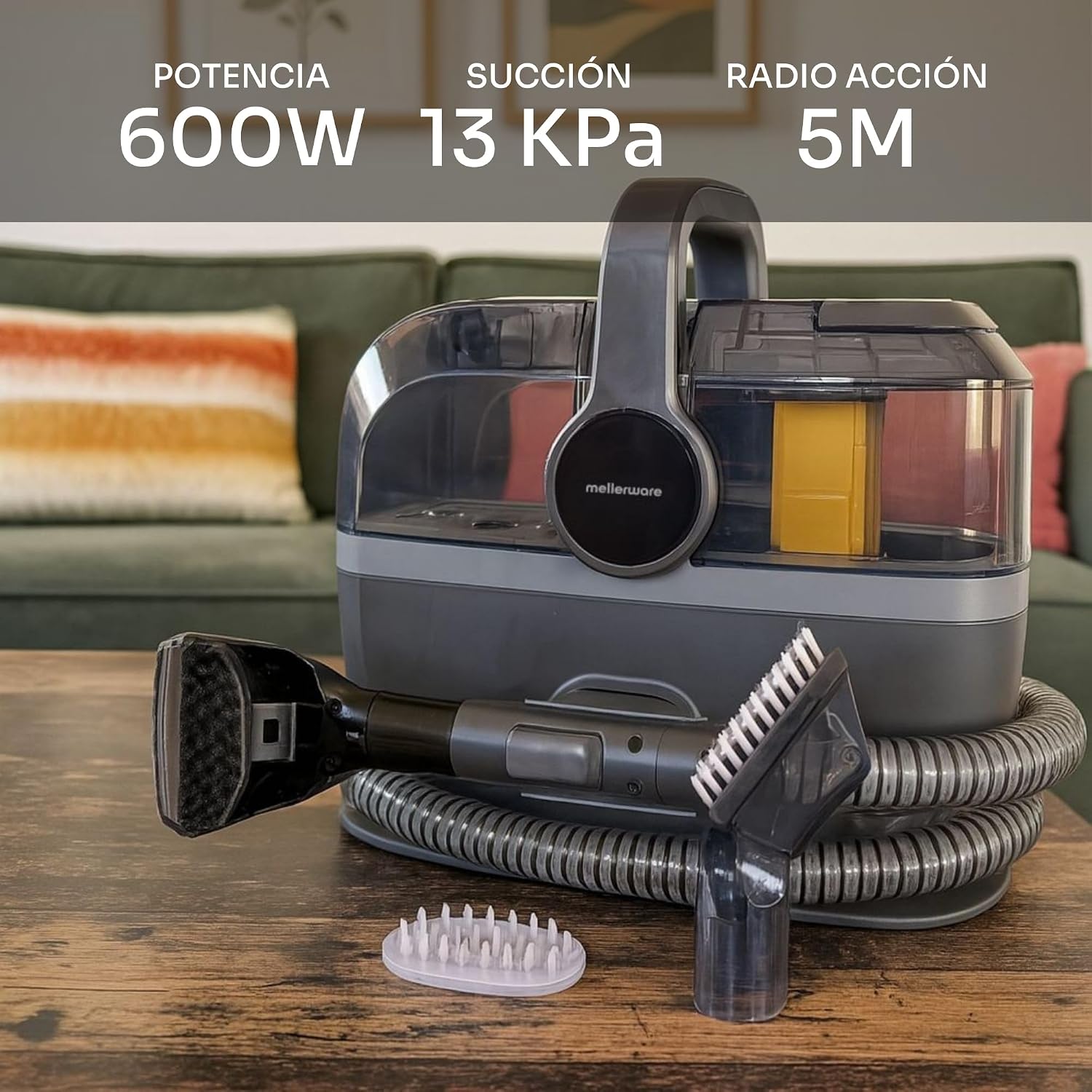 Aspirador de Tapicerías Mellerware 600W solo 49.9