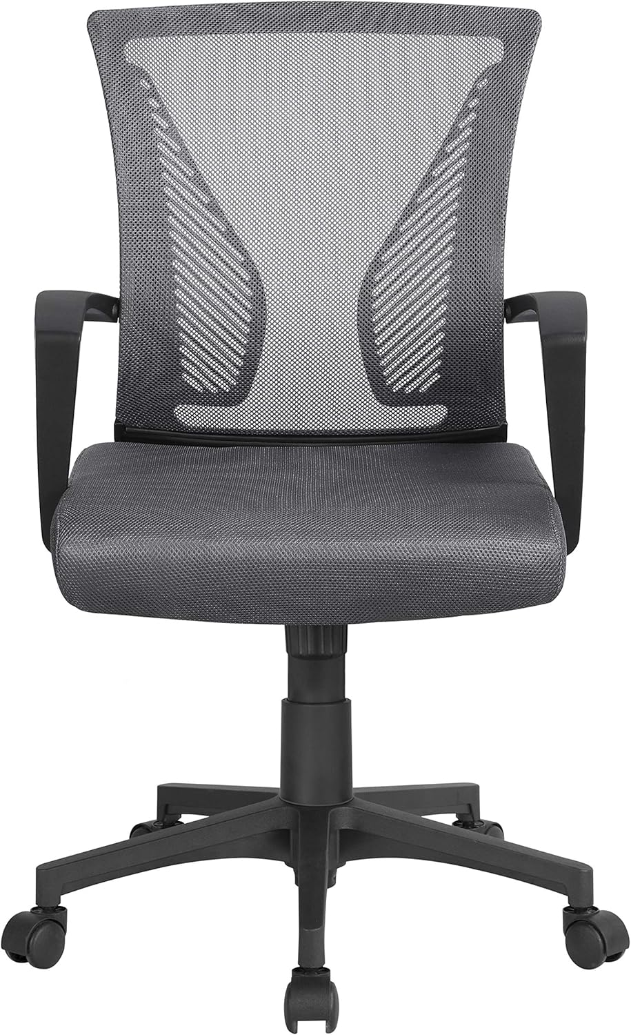 Yaheetech Silla de Oficina con Ruedas Malla Gris