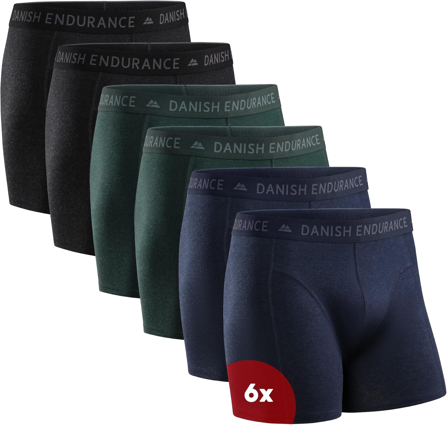 Pack 6 Danish Endurance Calzoncillos Bóxer Algodón Premium
