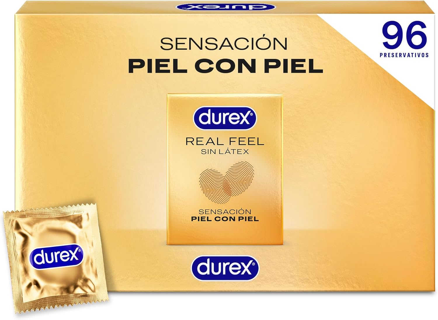 Pack 96 Durex Real Feel Preservativos sin Látex