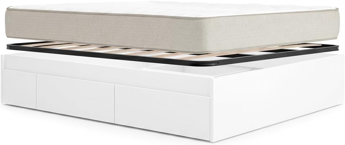 DEKIT Pack Dormitorio Alice con Cama, Colchón y Somier 150x190