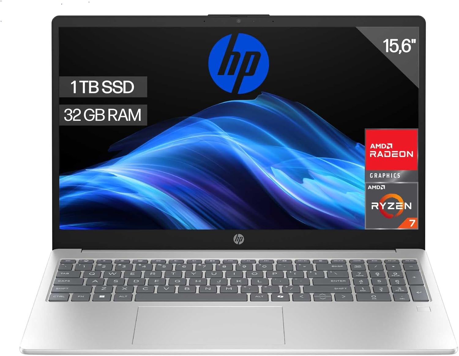 HP 15-fc0240ns Portátil 15,6" FHD AMD Ryzen 7-7730U 32 GB RAM 1 TB SSD