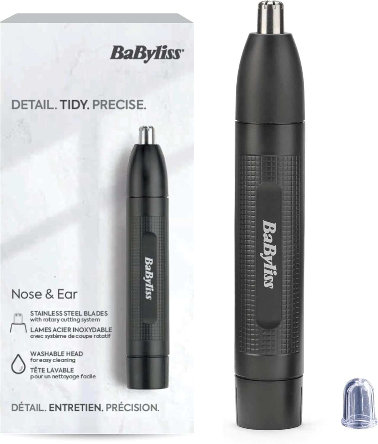 BaByliss E650E Recortadora Nariz y Orejas Acero Inoxidable
