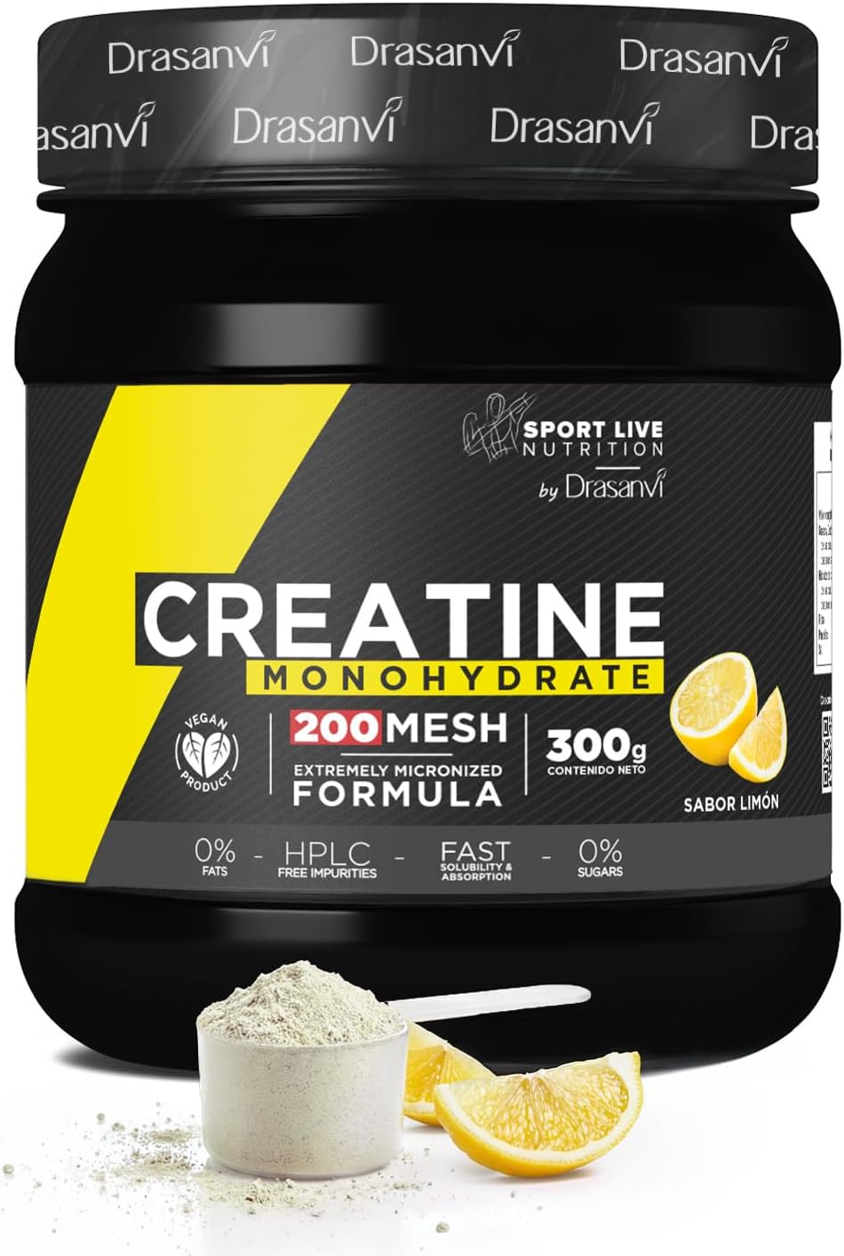 Drasanvi Creatina Monohidratada Pura Micronizada 300g 88 Dosis