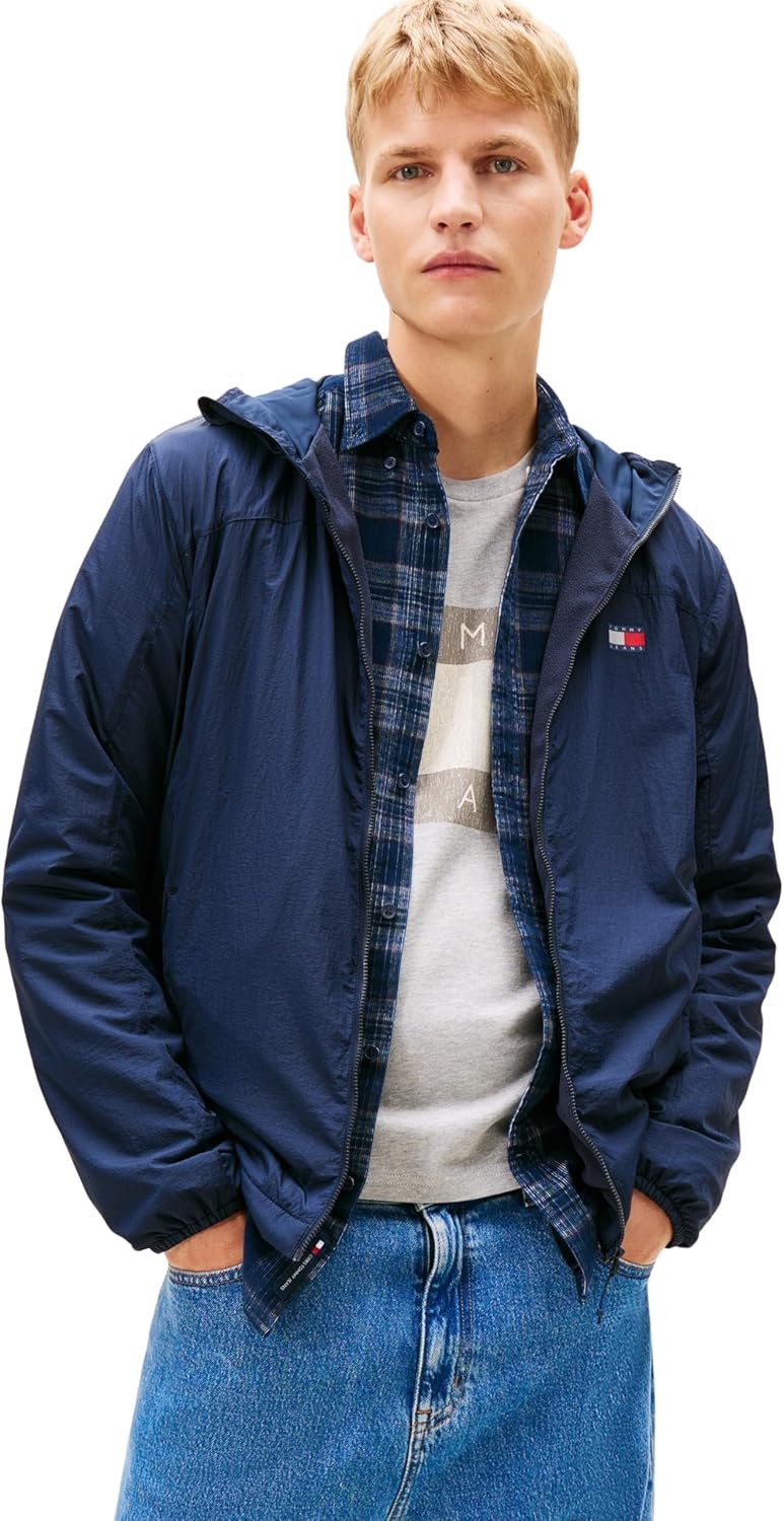 Tommy Jeans Tjm Fleece Chicago Jacket Chaqueta Cortavientos Hombre