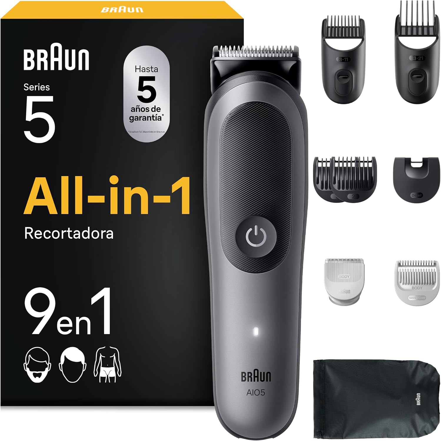 Braun Recortadora Todo en Uno Series 5 AIO5545 Gris