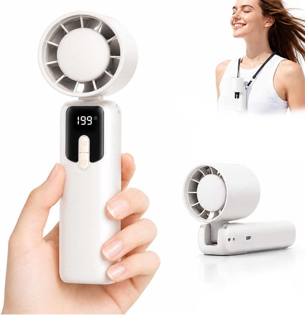 LIPETY Ventilador de Pie Portátil Plegable con Batería 8000mAh