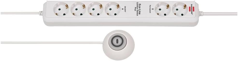 Brennenstuhl Eco Line Adaptador con Interruptor de Pedal Iluminado