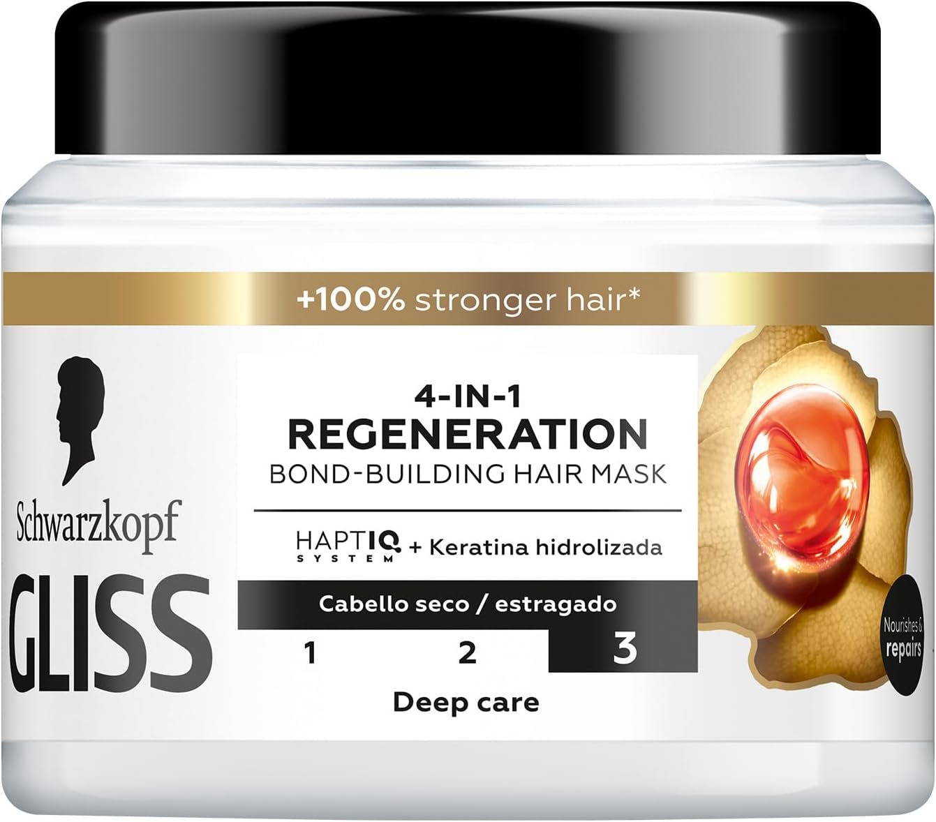 Schwarzkopf Gliss - Mascarilla Total Repair para cabello seco