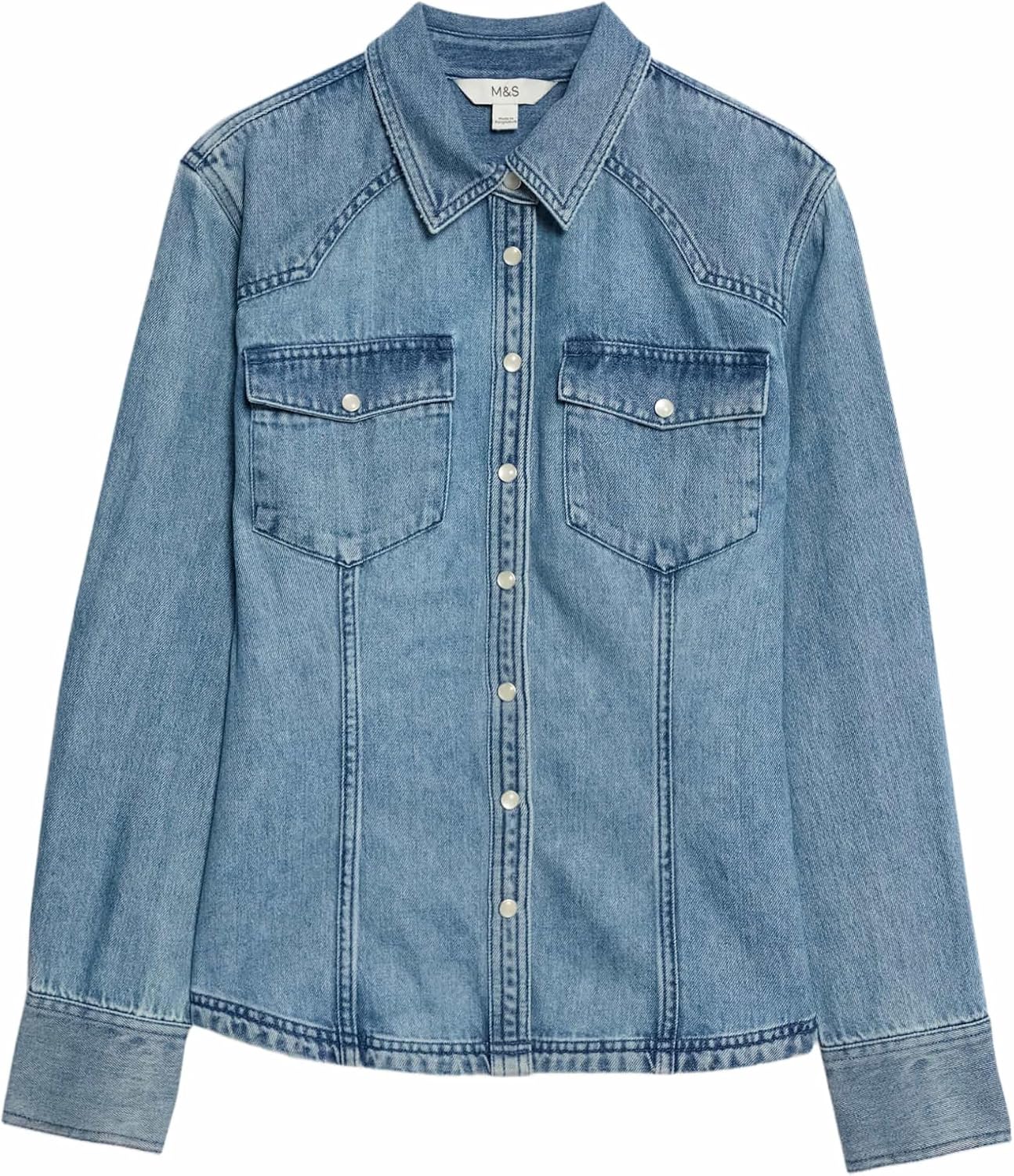 Marks & Spencer - Camisa estilo denim para mujer