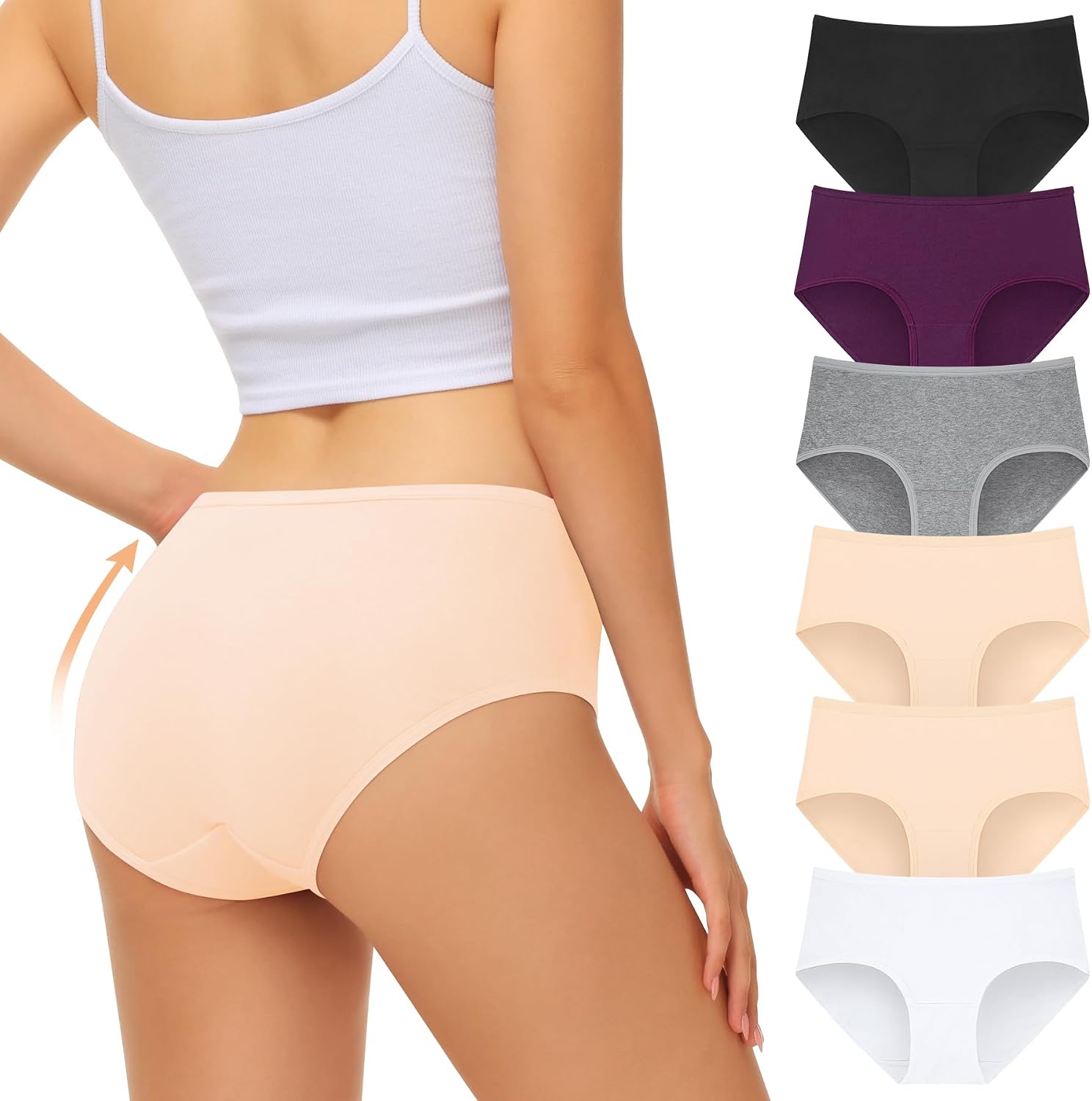 FALARY - Pack de 6 bragas para mujer