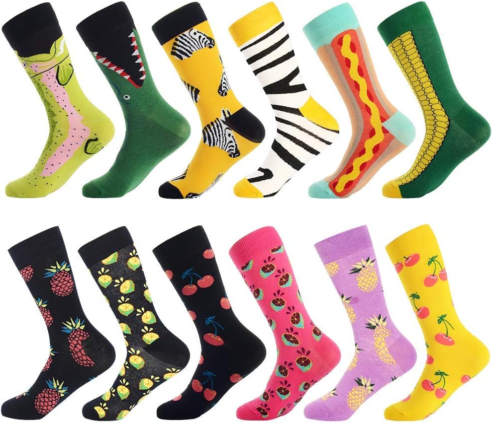 Pack 4 Bonangel Calcetines Hombre Divertidos Estampados Algodón