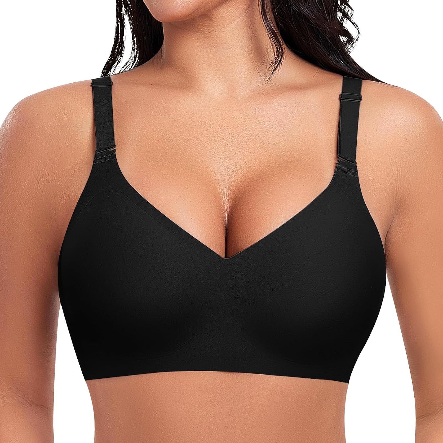 Sujetador sin Aros Mujer Push Up con Relleno Talla Grande