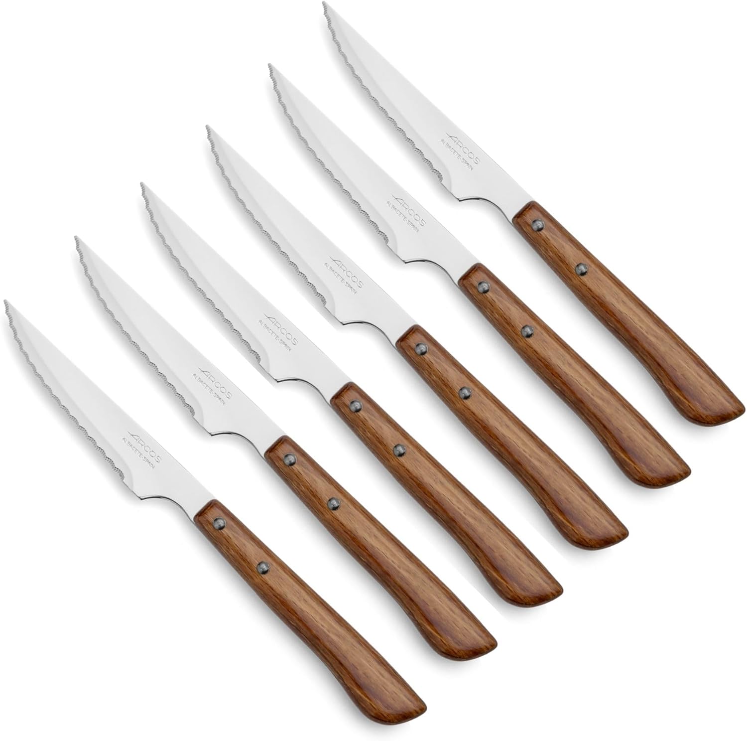 Arcos Juego de 6 Cuchillos de Mesa Chuleteros 110 mm