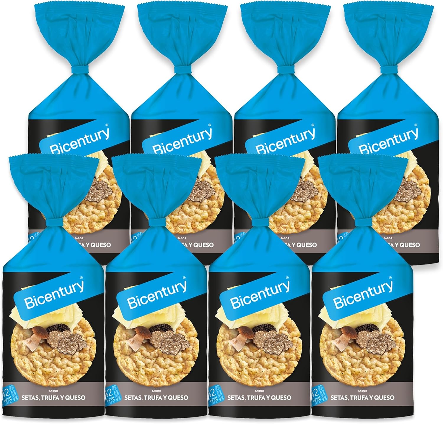 Pack 8 Bicentury Tortitas de Maíz Setas Trufa y Queso