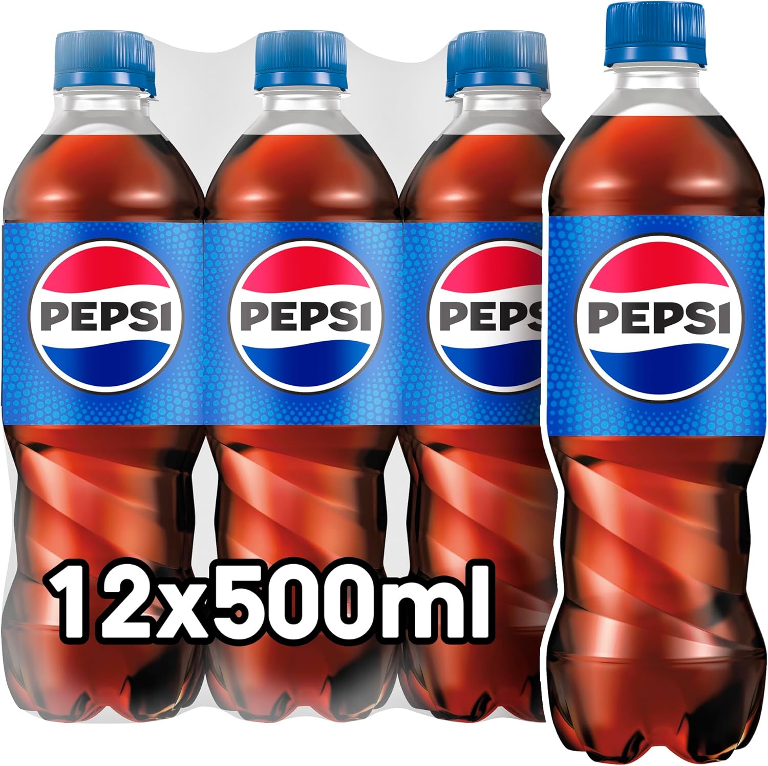 Pack 12 Pepsi Refresco de Cola Botellas 1.75L