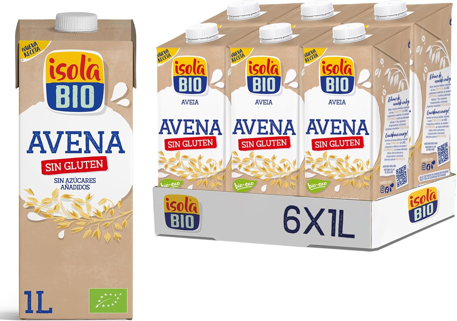 Pack 6 Isola Bio Bebida Vegetal de Frutos Secos 1 L