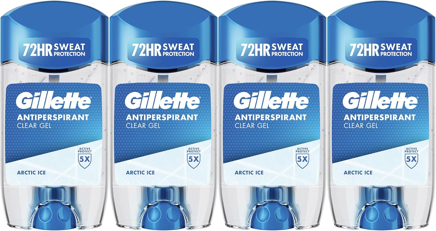 Pack 4 Gillette Clear Gel Arctic Ice 70 ml