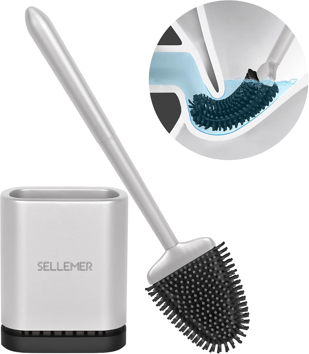 Escobilla WC de Silicona Sellemer con Soporte