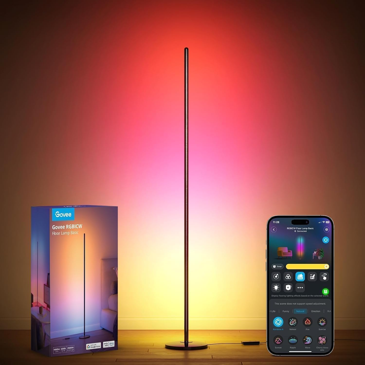 Lámpara de Pie LED RGBIC Govee