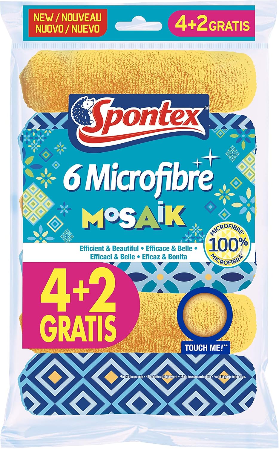 Pack de 6 Bayetas de Microfibra Spontex XXL