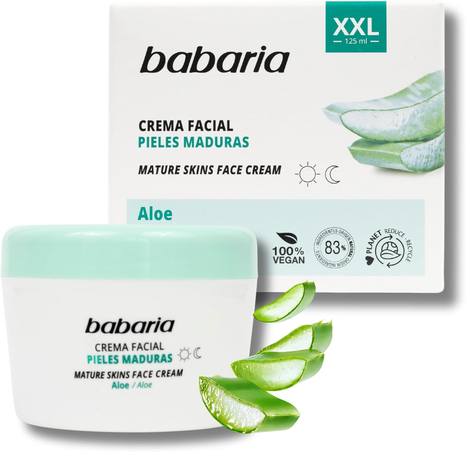Crema Facial Antiarrugas Babaria Aloe Vera 125 ml