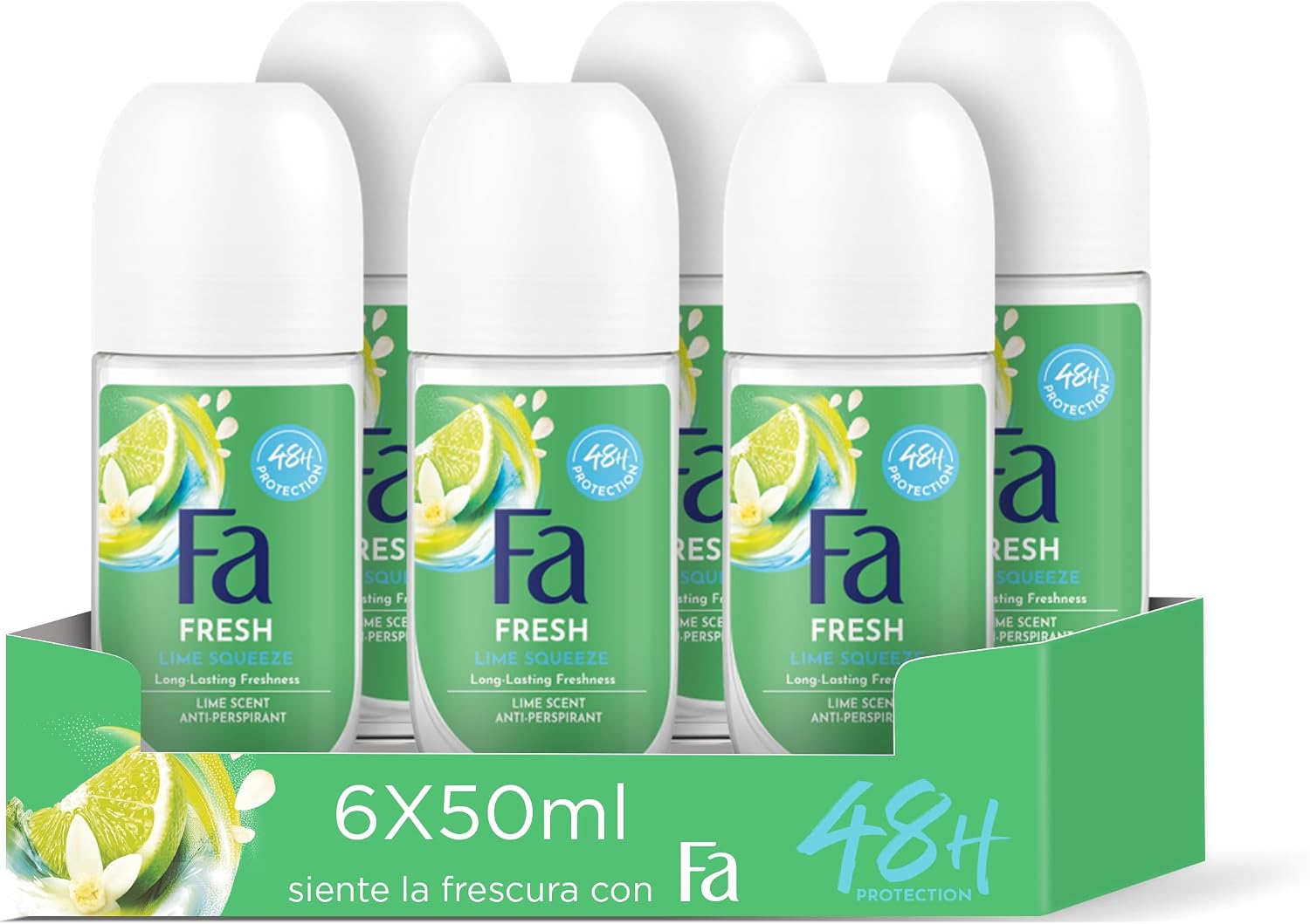 Pack 6 Fa Sport Desodorante Roll-On 50 ml