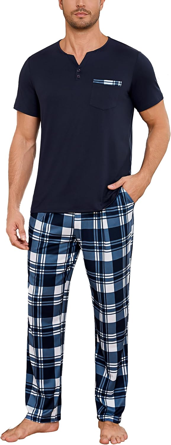 Pijama Hombre Bresdk de Manga Corta y Pantalón Largo