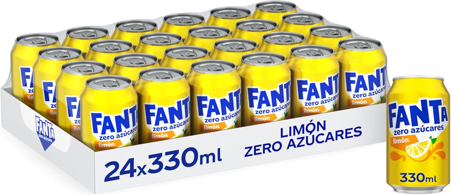 Fanta Limón - Pack de 24 refrescos de limón