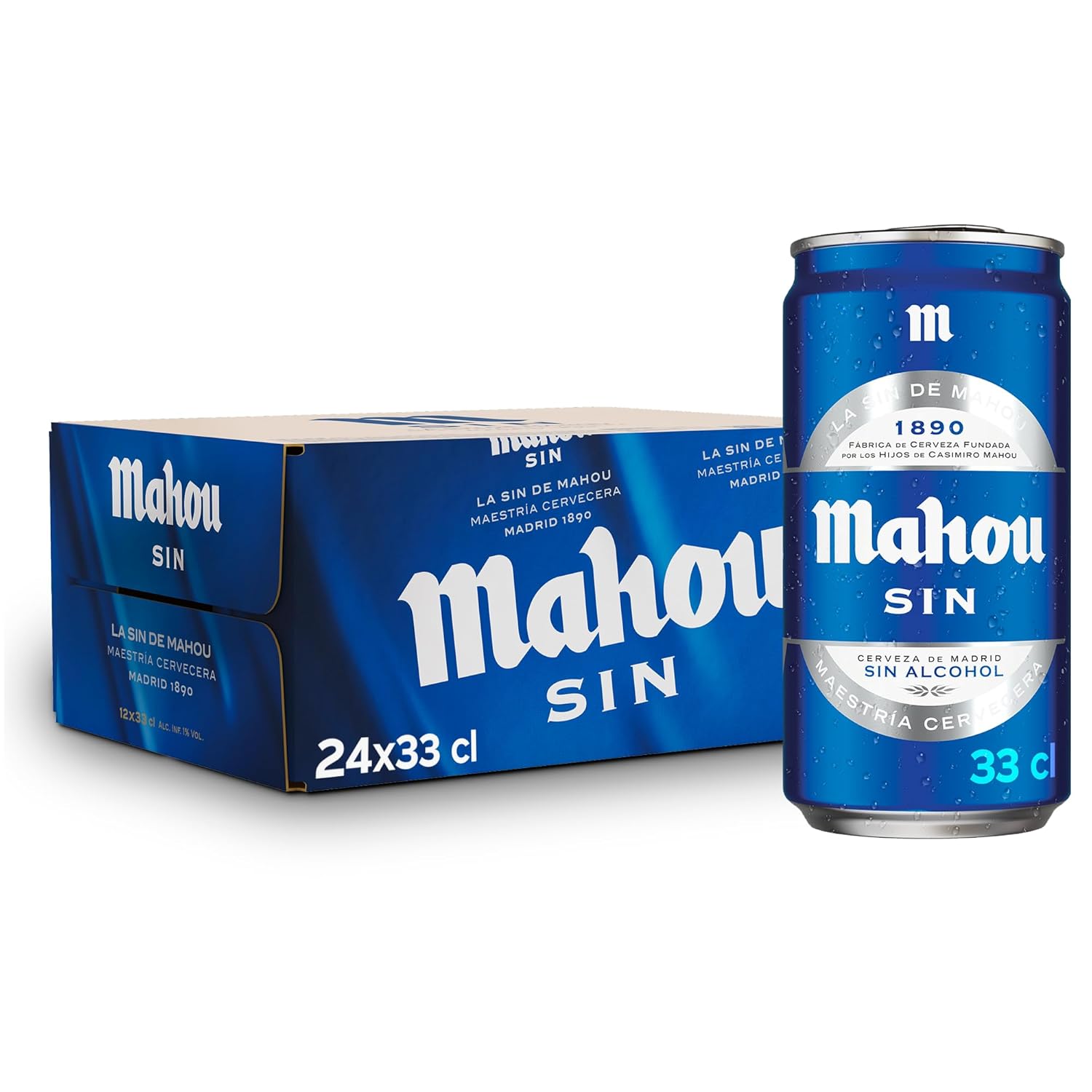 Mahou Sin - Pack 24 latas de cerveza sin alcohol