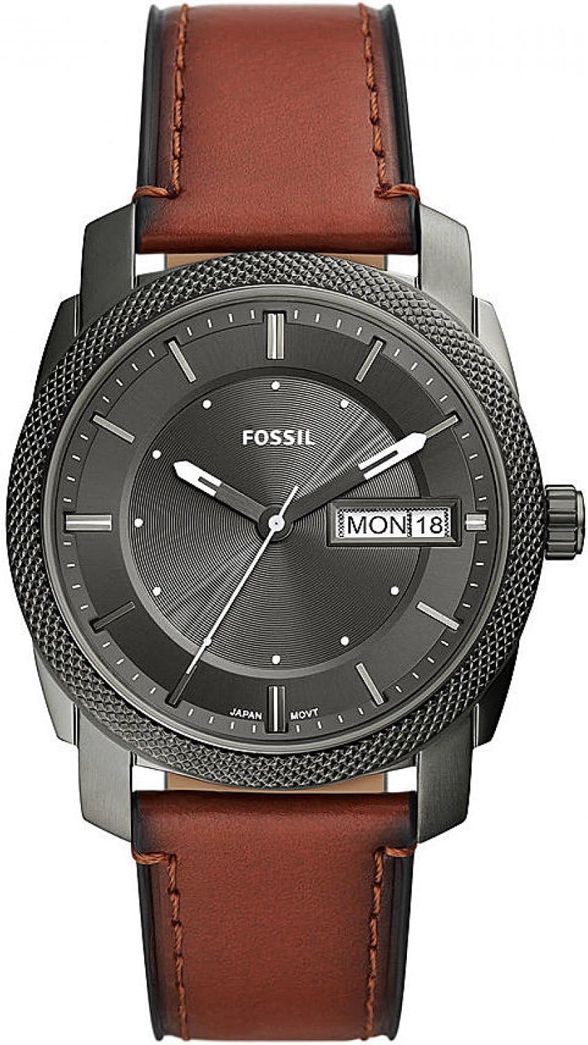 Reloj Masculino Fossil Machine de 42MM en Acero Inoxidable Ahumado