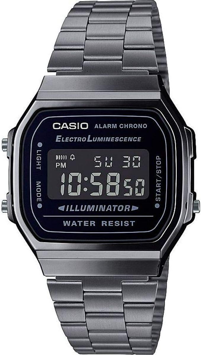 Casio - Reloj Vintage A168WEGG-1BEF - Reloj Unisex - Resistente a Salpicaduras - Digi
