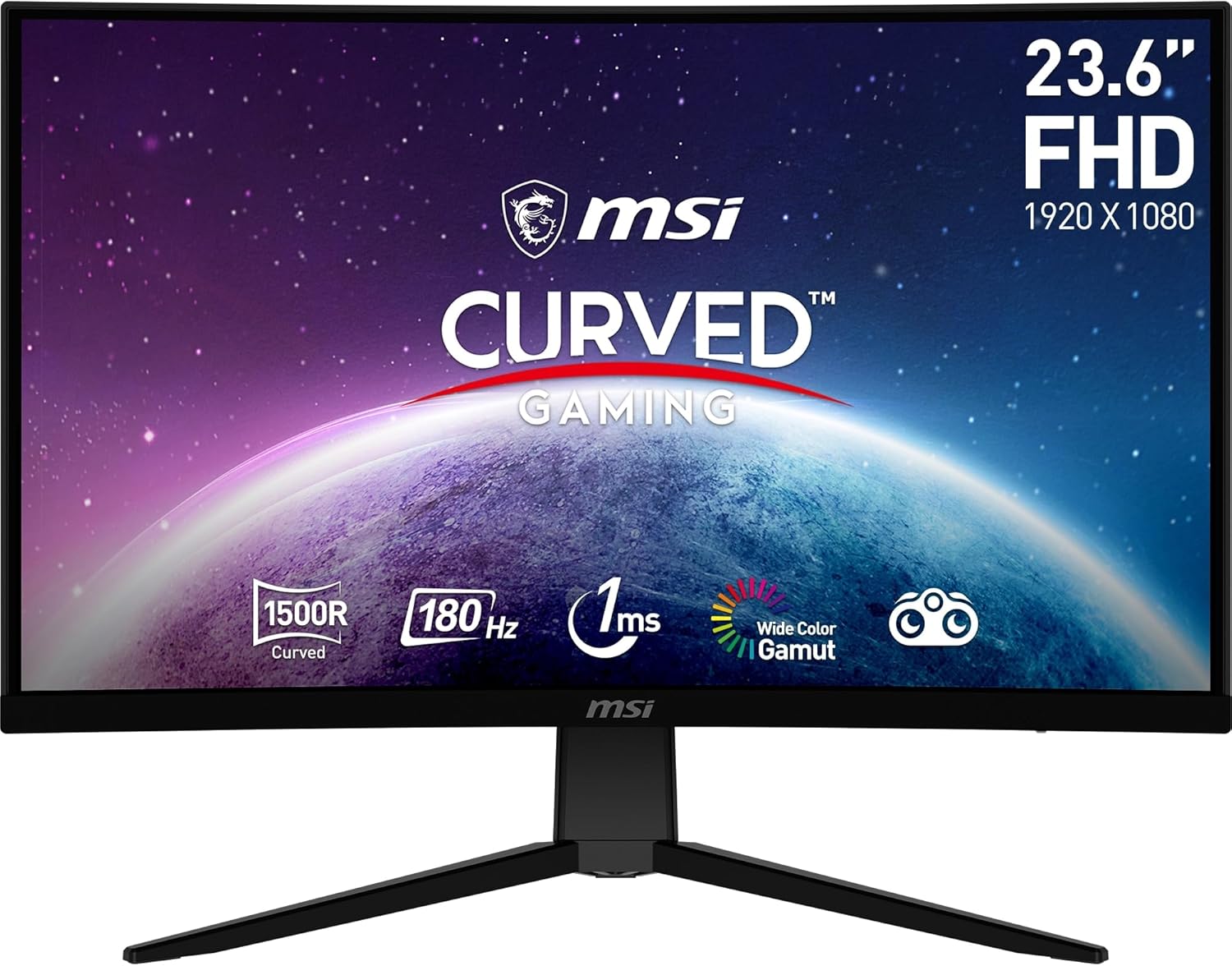 MSI G2422C Monitor Curvo Gaming FHD 23,6", 1500R VA Panel, 180Hz / 1ms