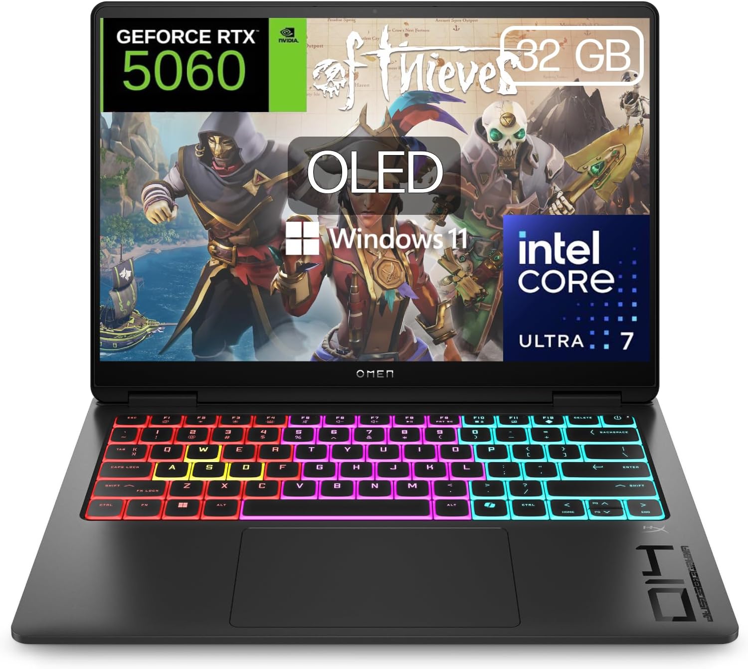 HP OMEN Transcend 14-fb1006ns - Ordenador Portátil Gaming de 14" OLED 3K 120Hz (Intel