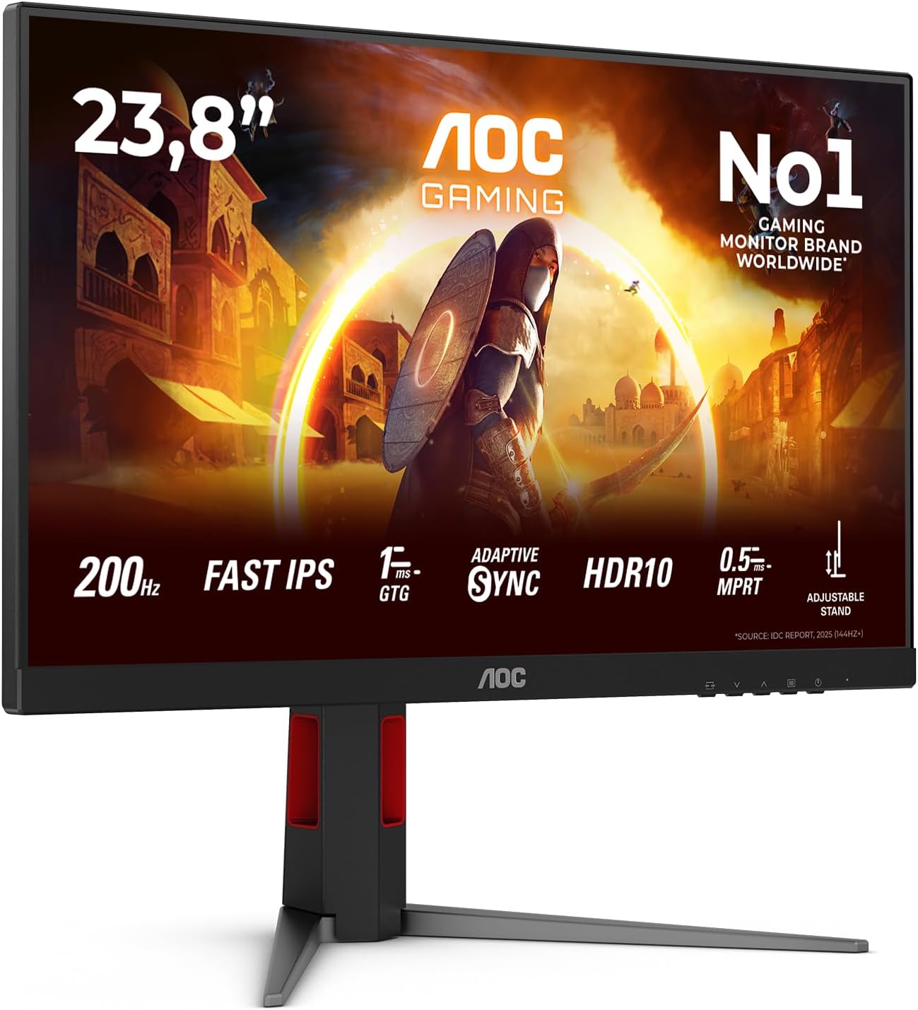 Monitor Gaming AOC  24" Fast IPS Full HD 200Hz 1ms HDR10 Altavoces