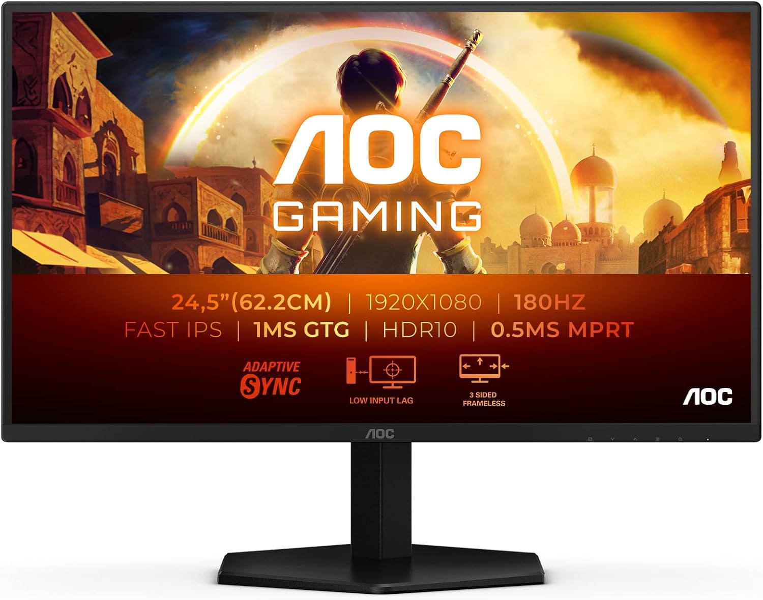 Monitor Gaming AOC Fast IPS Full HD 180Hz 1ms HDR10 Adaptive Sync