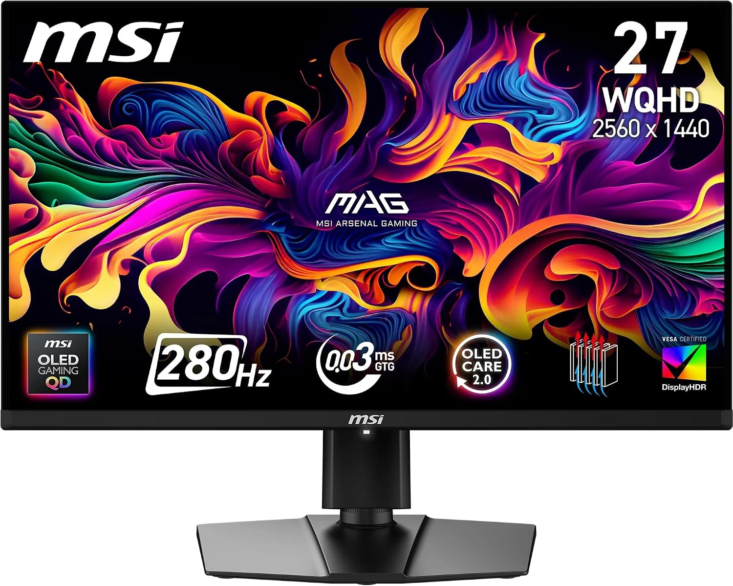 MSI mag 271QP QD-OLED X28 Monitor Gaming WQHD de 27 Pulgadas