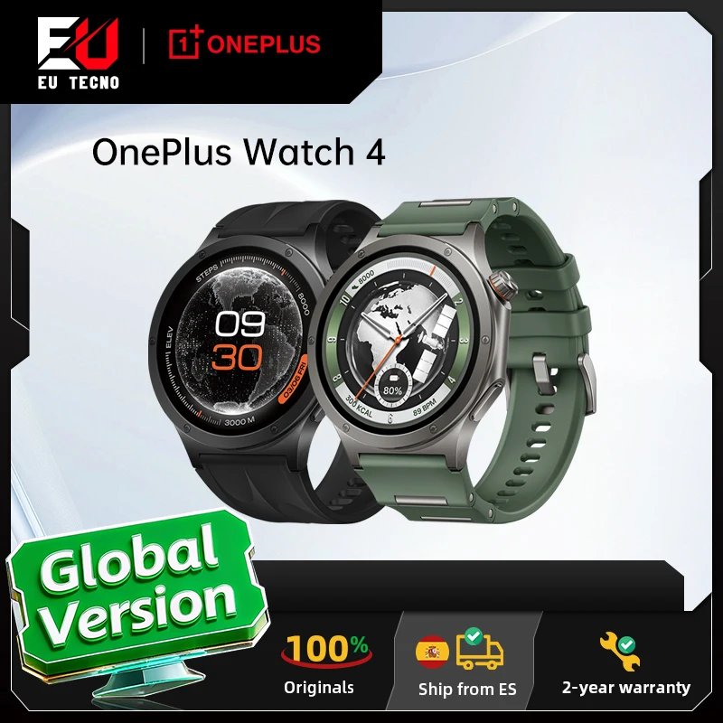 Versión global del reloj inteligente OnePlus Watch 4, 1,5 pulgadas, Wear OS by Google
