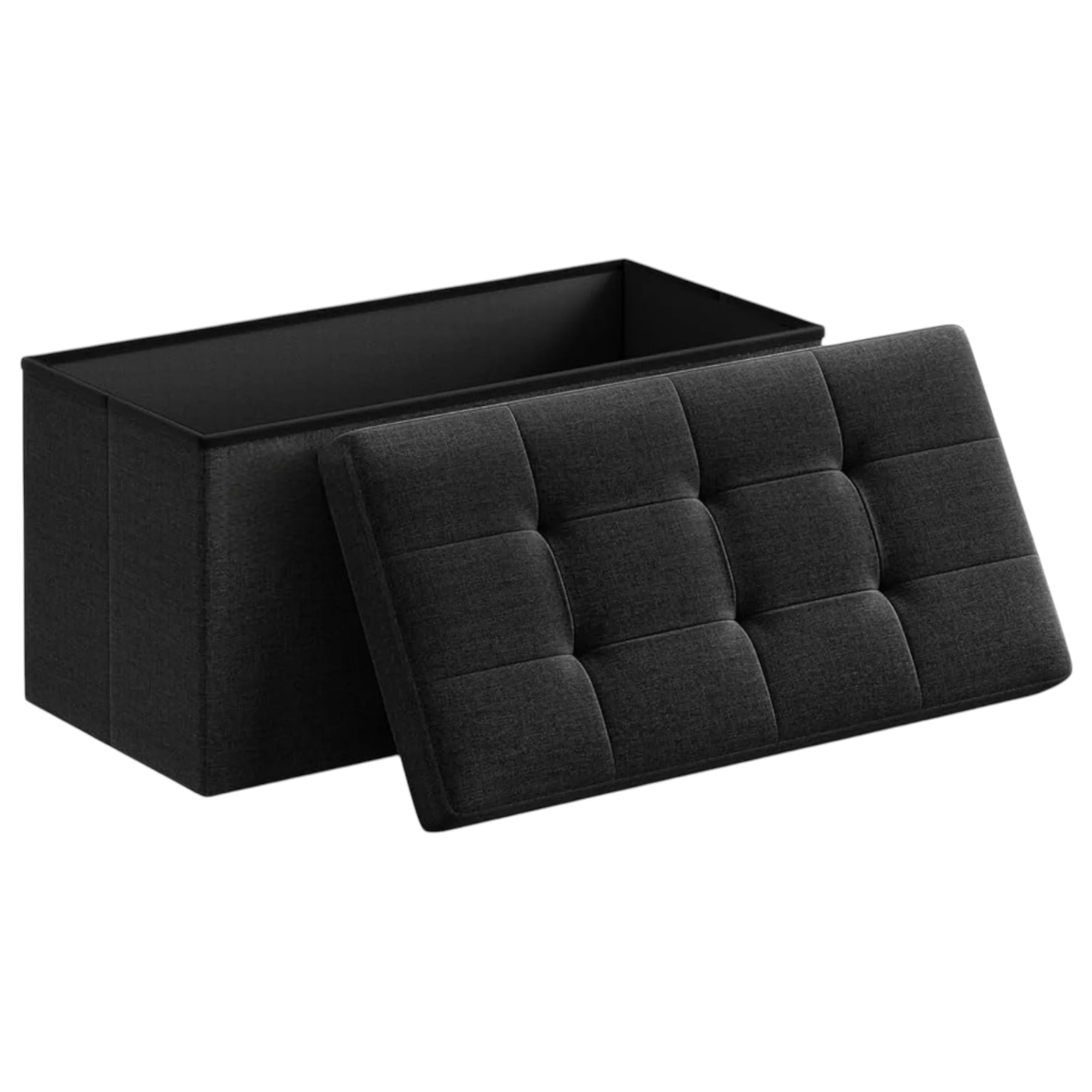 Puff Almacenaje, Baúl de Almacenaje Plegable, Taburete Reposapiés, Banco de Cubo, Sop