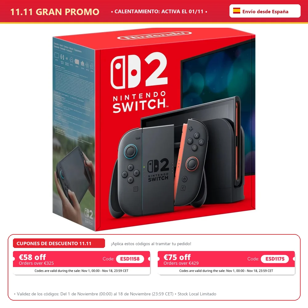 Nintendo Switch 2 básico Consola Garantía Local Versión nueva o anterior según dispon