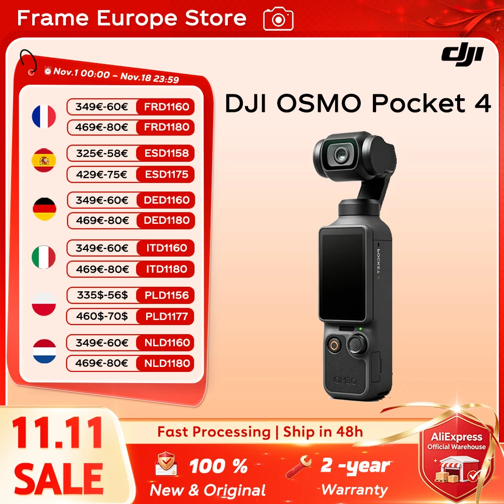 Nueva Cámara de Video DJI Osmo Pocket 4 con Gimbal de Bolsillo