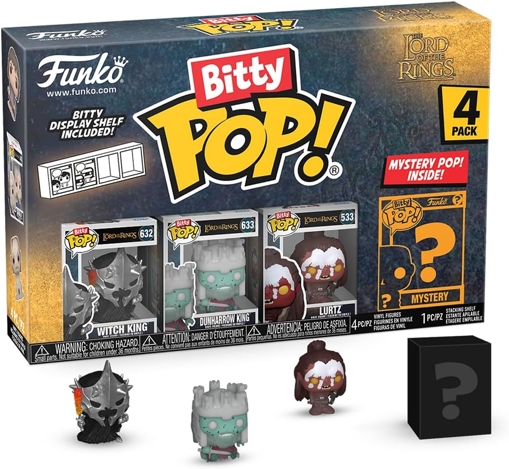 __Funko Bitty Pop! Lord of The Rings - Witch King 4PK​ Y una Minifigura Misteriosa So