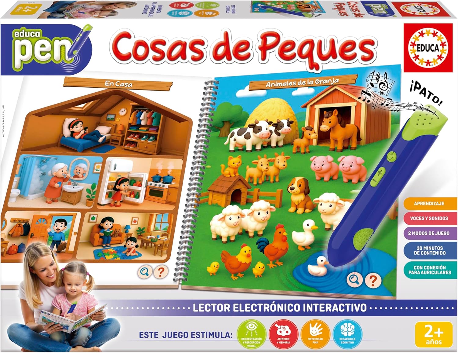 Educa - EducaPen Cosas de Peques | Juego Educativo Interactivo con Lápiz Óptico y Cua