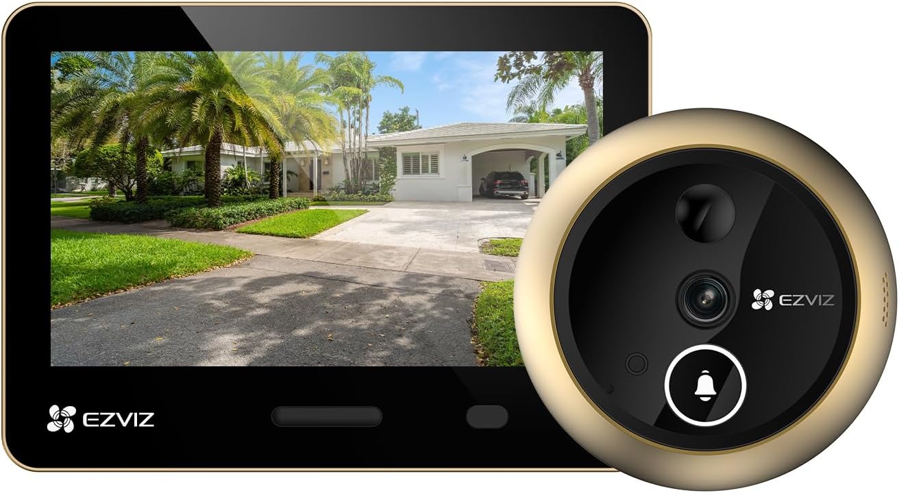 EZVIZ EP4 Mirilla Digital WiFi 4K para Puerta,Pantalla Táctil a Color de 5,5",Videoti