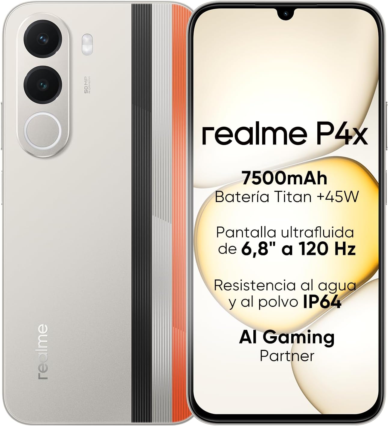 Realme P4X 4G Smartphone 6,8" 256 GB Blanco Rally
