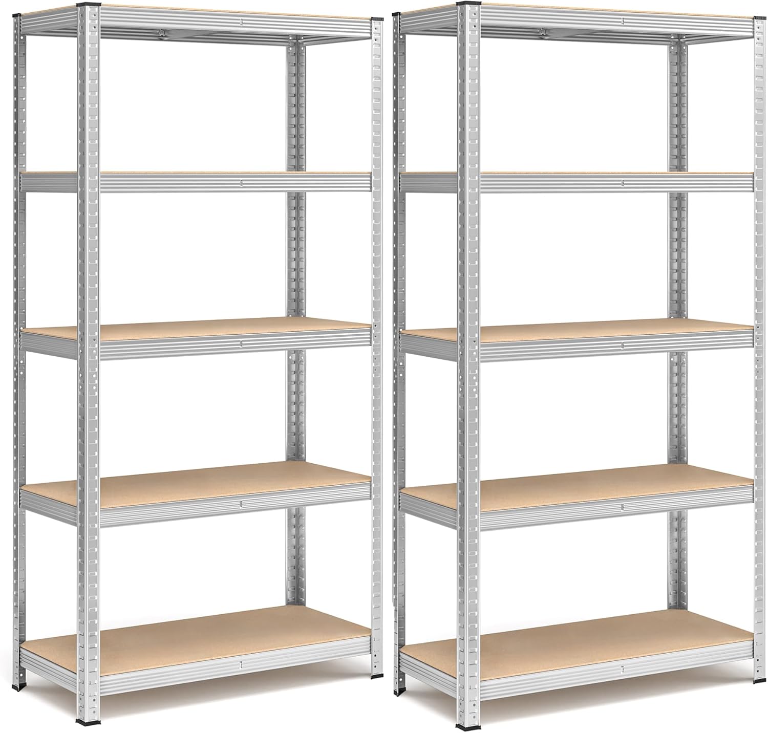 Pack 2 Songmics Estanterías Metálicas 5 Niveles 40x90x180 cm