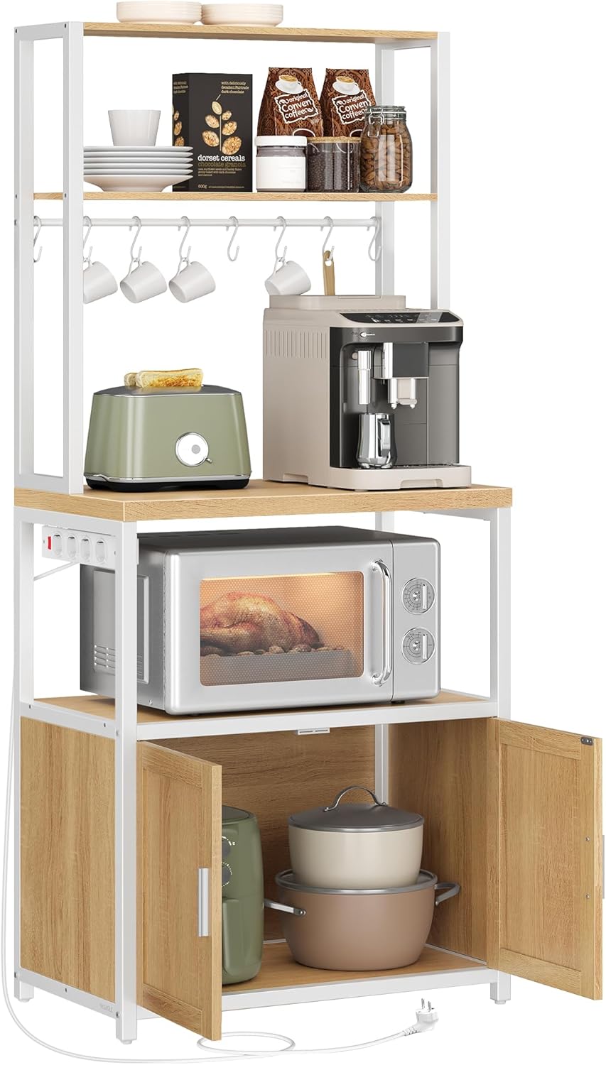 Vasagle Estantería de Cocina con Enchufes 40x60x170 cm