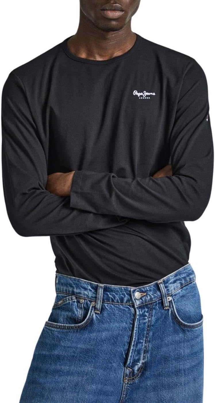 Pepe Jeans Original Basic Camiseta Slim Fit Hombre Negro