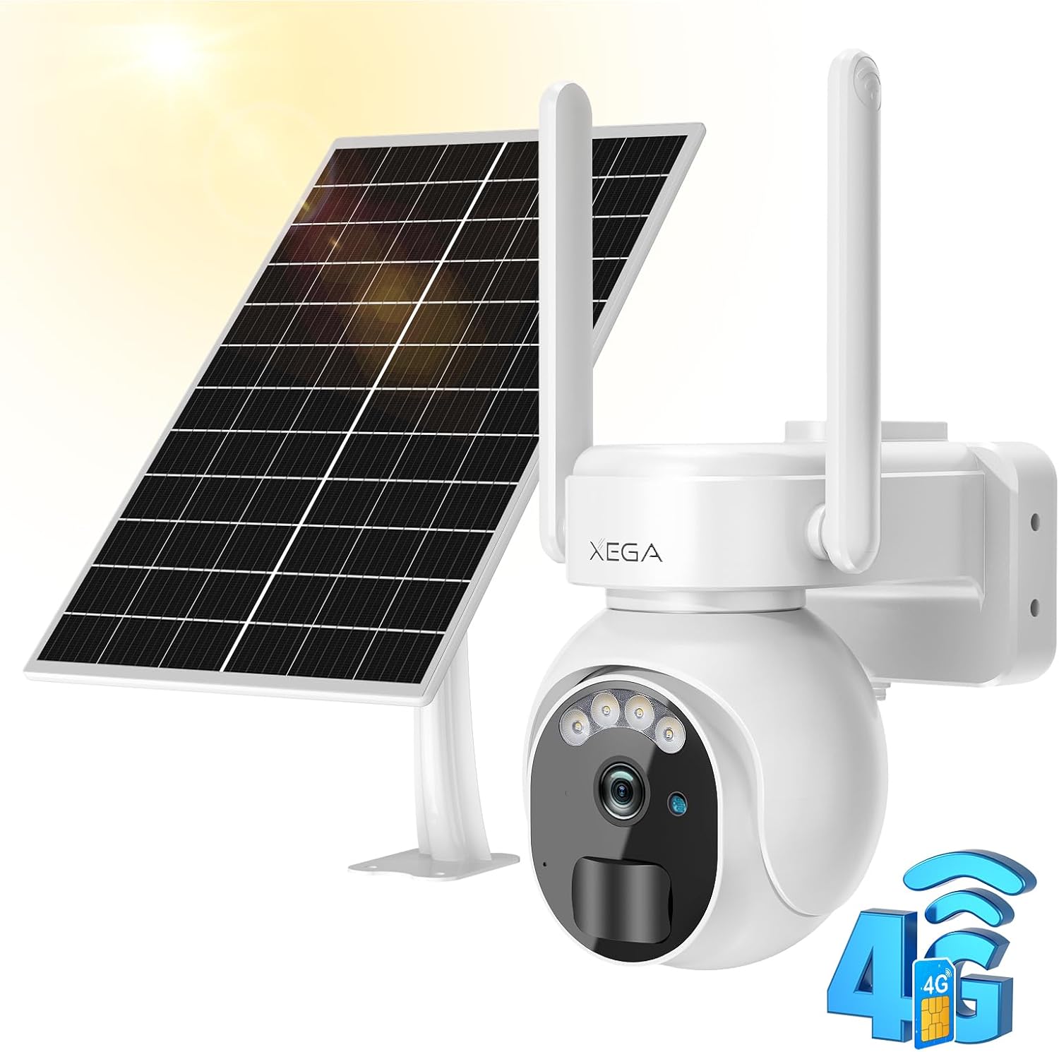 Xega Cámara de Seguridad 4G LTE con Batería 6000mAh IP65