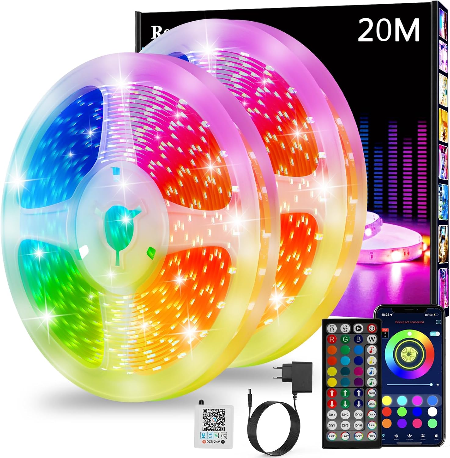 Realky Tira LED Habitación RGB 20 Metros